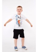 Jungen-T-Shirt mit Applikation, weiß NDZ4463 – Online-Shop – Boutique